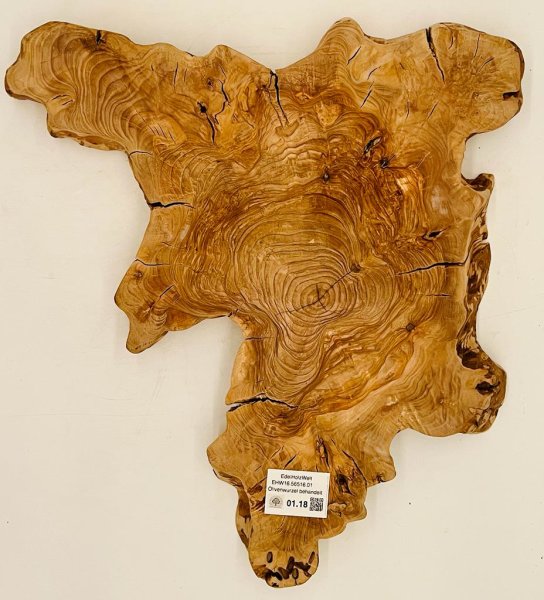 Olivenwurzel Olivenholz Mbelbau behandelt 56x51x6cm Tree 01.18, 271,32